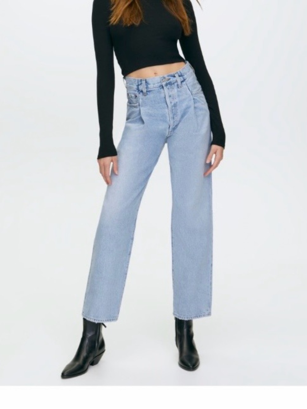 Agolde fold waistband jeans